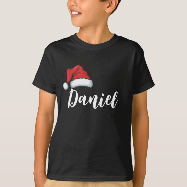 Matching Family Christmas Xmas Personalized Name  T-Shirt (Front)