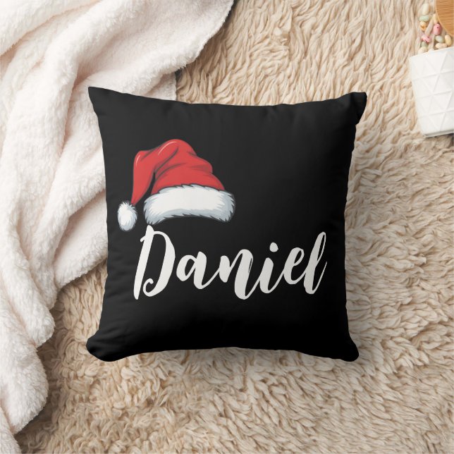 Matching Family Christmas Xmas Personalized Name  Throw Pillow (Blanket)