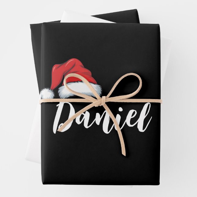 Matching Family Christmas Xmas Personalized Name  Wrapping Paper Sheets (In situ)