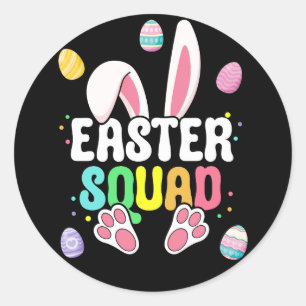 Matching Family Easter Squad Classic Round Sticker