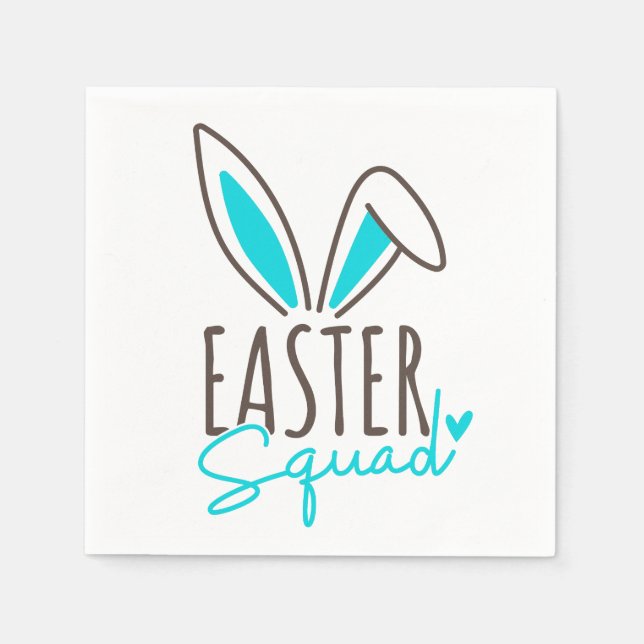 Matching Family Easter Squad Napkins (Front)