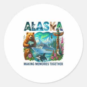 Matching Family Friends And Group Alaskan Alaska C Classic Round Sticker