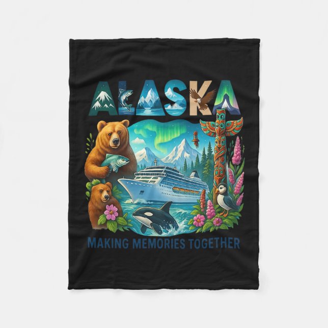 Matching Family Friends And Group Alaskan Alaska C Fleece Blanket (Front)
