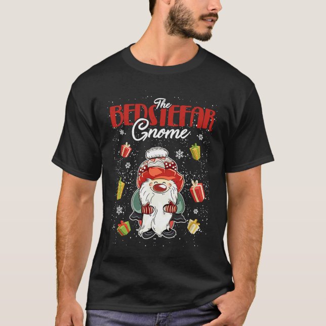 Matching Family  Grandpa Bedstefar Gnome Christmas T-Shirt (Front)