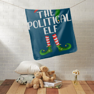 Matching Family Group Christmas The Political Elf Baby Blanket