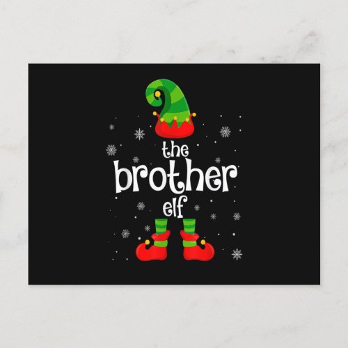 Matching Family Group Funny Im The Brother Elf Ch Announcement Postcard