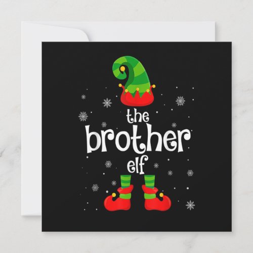Matching Family Group Funny Im The Brother Elf Ch Invitation
