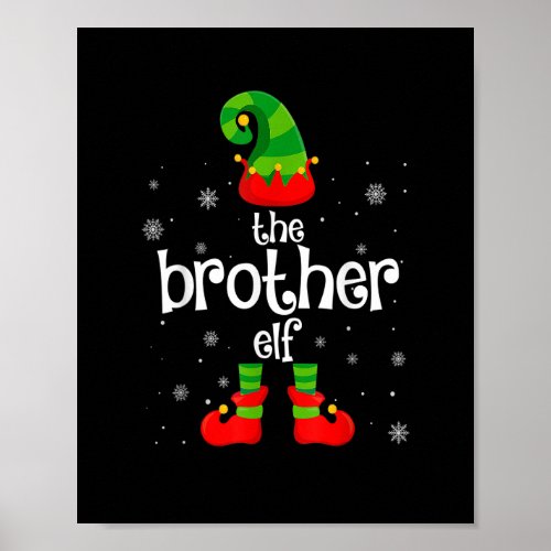 Matching Family Group Funny Im The Brother Elf Ch Poster