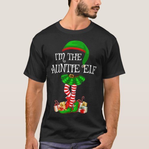 Matching Family Group Im The Auntie Elf Christmas T_Shirt