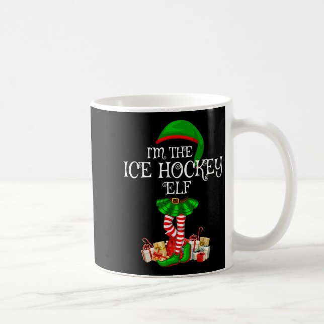 Matching Family Group I'm The Ice Hockey Elf Chris Coffee Mug (Right)