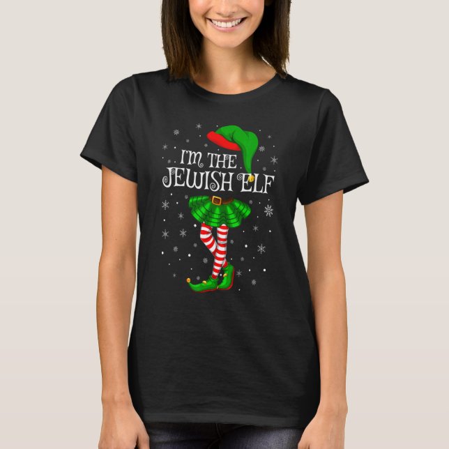 Matching Family Group I'm The Jewish Elf Christmas T-Shirt (Front)