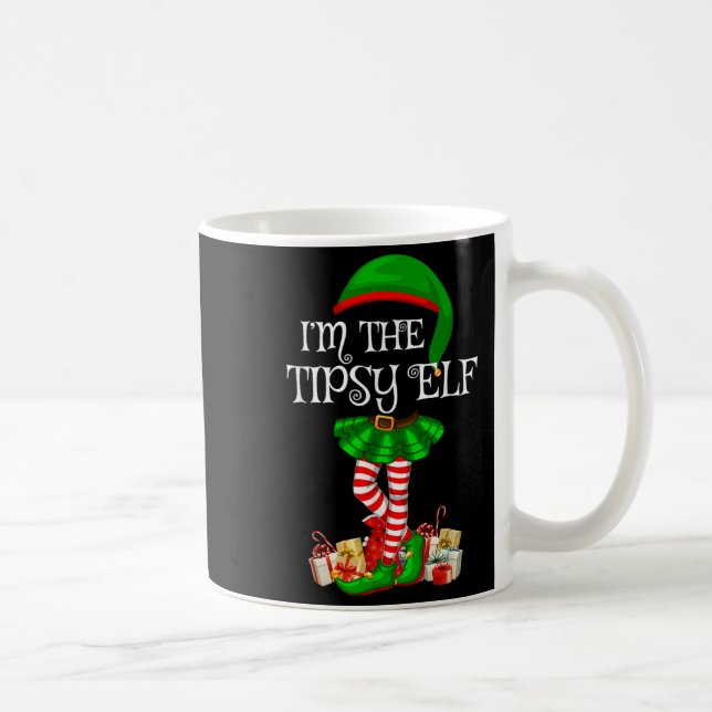 Matching Family Group I'm The Tipsy Elf Christmas  Coffee Mug (Right)