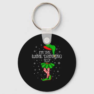 Matching Family Group I'm The Wine Drinking Elf Ch Keychain