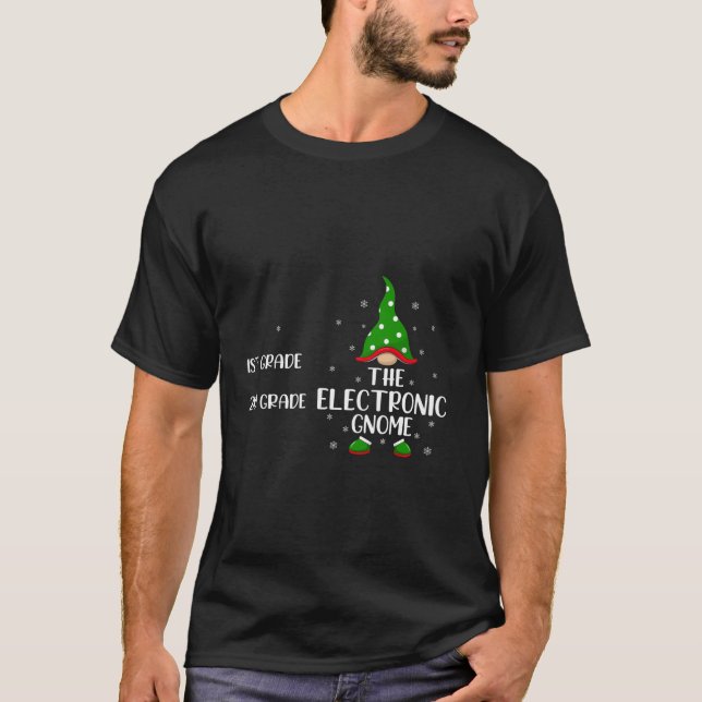 Matching Family Group The Electronic Gnome Christm T-Shirt (Front)