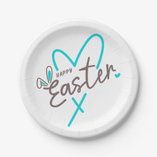 Matching Family Happy Easter Paper Plates