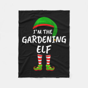 Matching Family I'm The Gardening Elf Christmas Fleece Blanket