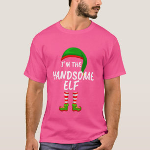 Matching Family I'm The Handsome Elf Christmas T-Shirt