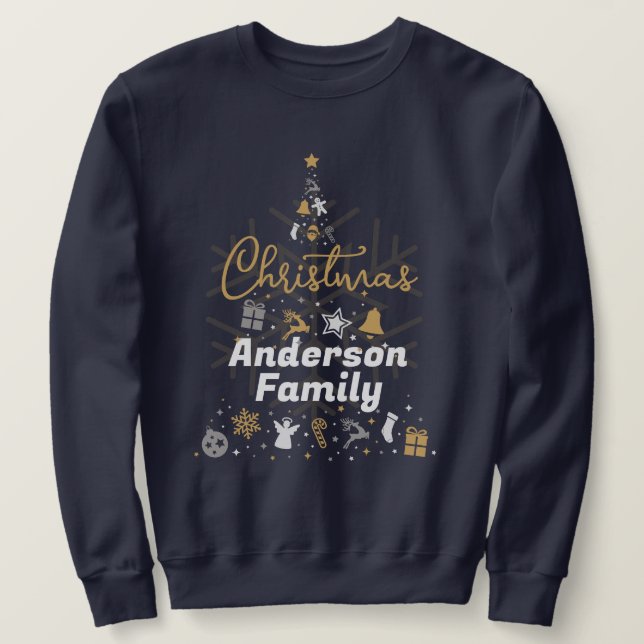 Matching Family Name T-Shirts Christmas Customized (Design Front)