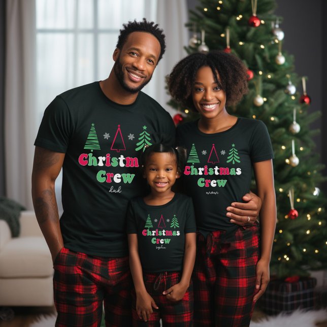Matching Family Pajamas Christmas Woman's Tri-Blend Shirt (Creator Uploaded)