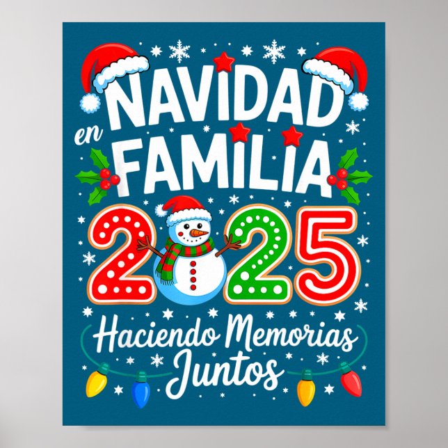 Matching Family Pajamas Navidad En Familia Christm Poster (Front)