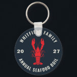 Matching Family Reunion Seafood Boil Custom Keychain<br><div class="desc">It's here again. The annual summer party event you plan for the whole family to hang, eat and drink. Commemorate this year with a matching family design to make the photo look perfect and keep the memory for years and years. Add your family details by clicking the "Personalize" button above....</div>
