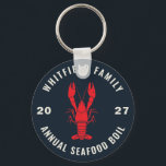 Matching Family Reunion Seafood Boil Custom Keychain<br><div class="desc">It's here again. The annual summer party event you plan for the whole family to hang, eat and drink. Commemorate this year with a matching family design to make the photo look perfect and keep the memory for years and years. Add your family details by clicking the "Personalize" button above....</div>