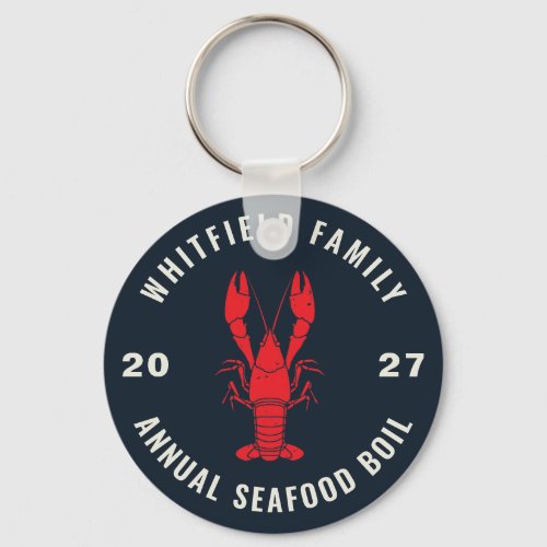 Matching Family Reunion Seafood Boil Custom Keychain