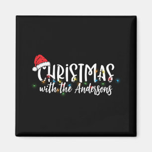 Matching Family String Lights Santa Hat Christmas Magnet