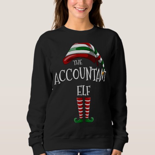 Matching Family The Accountant Elf Christmas Group Sweatshirt