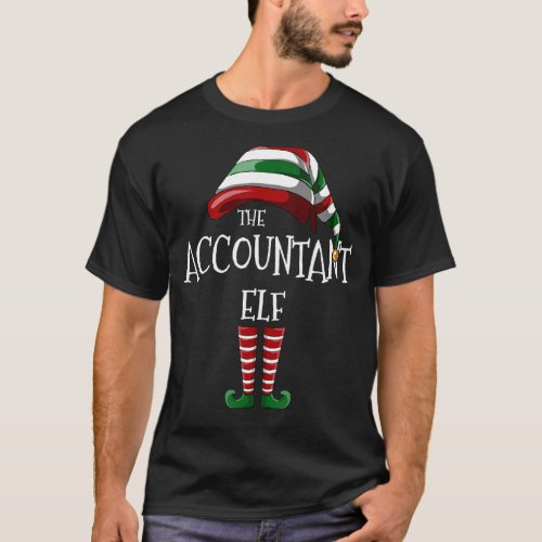 Matching Family The Accountant Elf Christmas Group T_Shirt