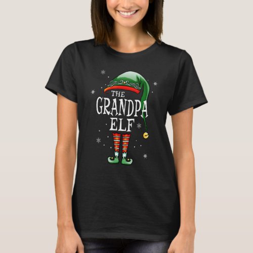 Matching Family  The Grandpa Elf Christmas T_Shirt