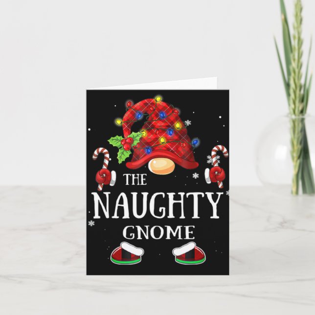 Matching Family The Naughty Gnome Christmas Group  Card (Front)