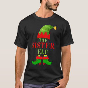 Matching Family  The Sister Elf Christmas Pj Group T-Shirt