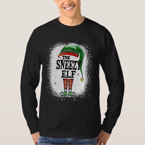 Matching Family The Sneezy Elf Christmas T_Shirt