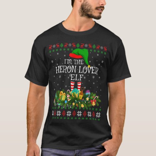 Matching Family Ugly Heron Elf Christmas T_Shirt