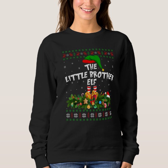 Matching Family Ugly The Little Brother Elf Christ Sweatshirt (Front)