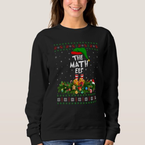 Matching Family Ugly The Math Elf Christmas Sweatshirt