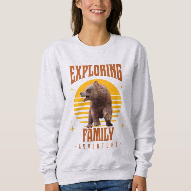 Matching Family Vacation Bear Adventure Style Sweatshirt (Front)