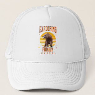 Matching Family Vacation Bear Adventure Style Trucker Hat