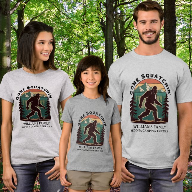 Matching Family Vacation BigFoot Gone Squatchin' Tri-Blend Shirt (Creator Uploaded)