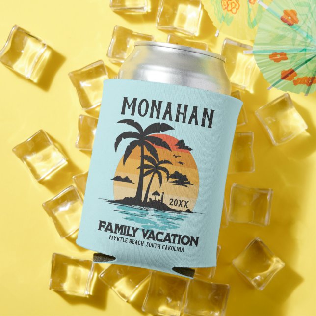 Matching Family Vacation Tropical Sunset Can Cooler (In Situ Summer)