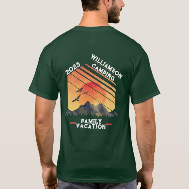 Matching Family Vacation w/ Customizable Activity T-Shirt (Back)