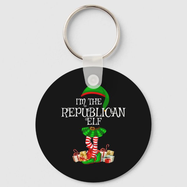 Matching Family Women Girls I'm The Republican Elf Keychain (Front)