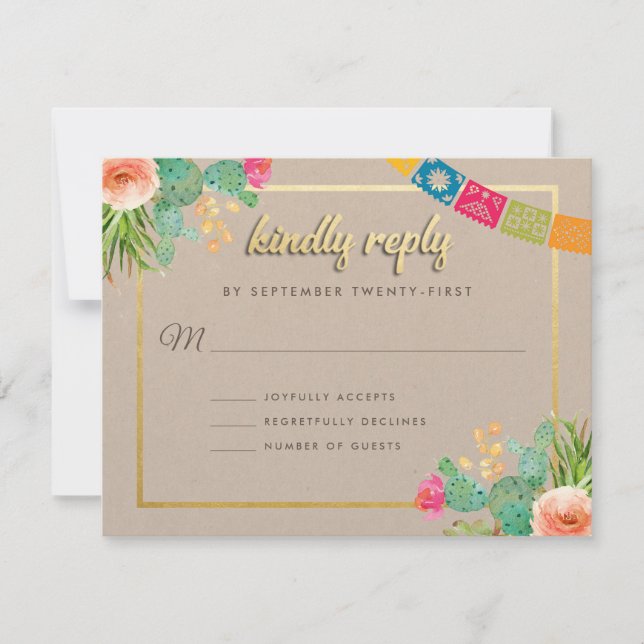 Matching Fiesta Wedding Invitations (Front)