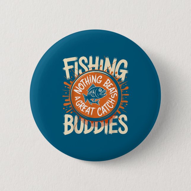 Matching Fishing Buddies Team Fisherman Friends Ch Button (Front)
