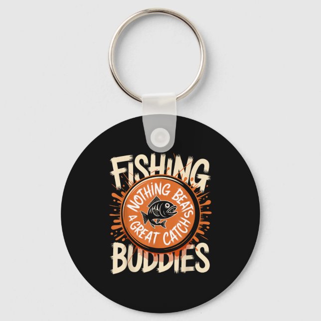 Matching Fishing Buddies Team Fisherman Friends Ch Keychain (Front)