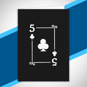 Matching Five Clubs Suit Playing Cards Modern 5