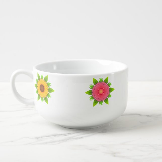 Matching -Floral Soup Mug (Right)