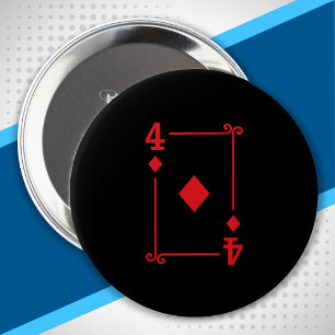 Matching Four Diamonds Suit Playing Cards Modern 4 Button