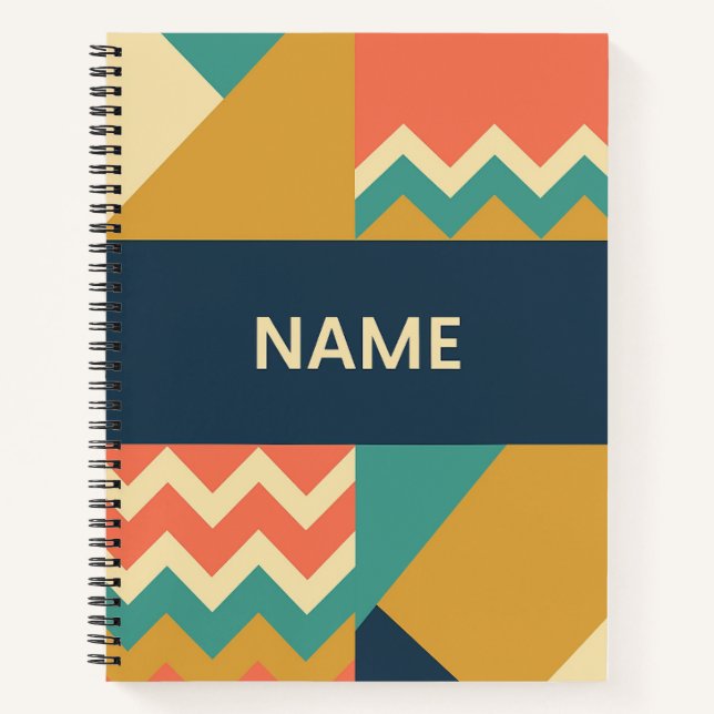 Matching Front & Back, Trendy Colors & Patterns Notebook (Front)